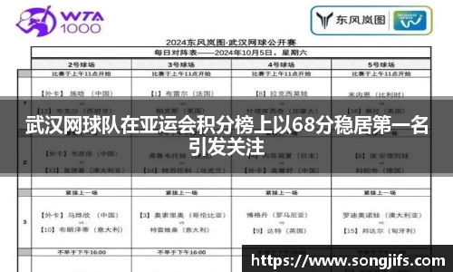 武汉网球队在亚运会积分榜上以68分稳居第一名引发关注